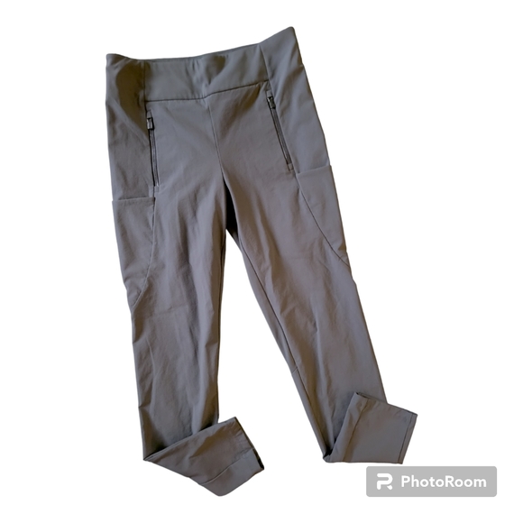 Athleta joggers Zip Pockets Causal Offic3 Sz 8 Dark Gray Pants‎ - Picture 1 of 4